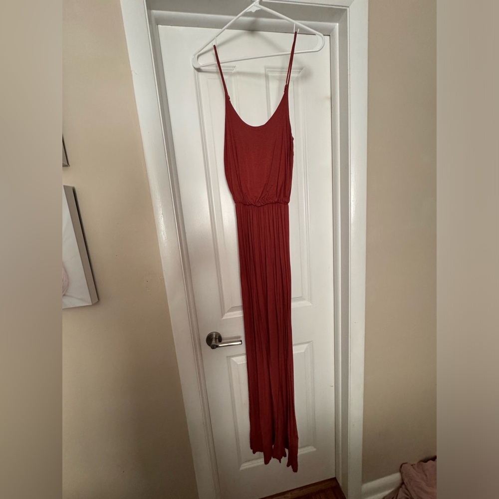 Lush, rust maxi dress